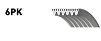 GATES 6PK1550XS 55578813